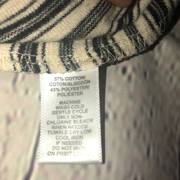 Ann Taylor Black and Tan pullover striped dress. - Picture 8 of 8